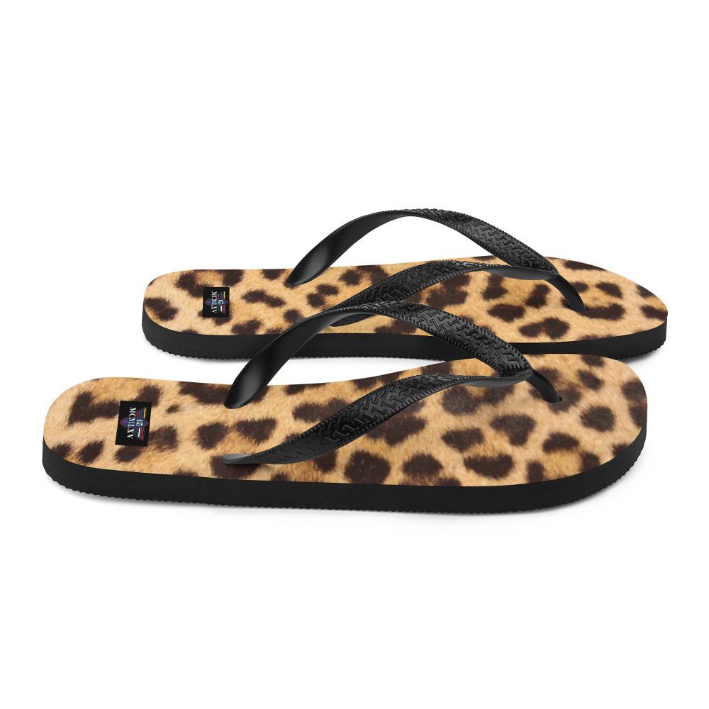 65 MCMLXV Unisex Jaguar Animal Print Flip - Flops - 65mcmlxv
