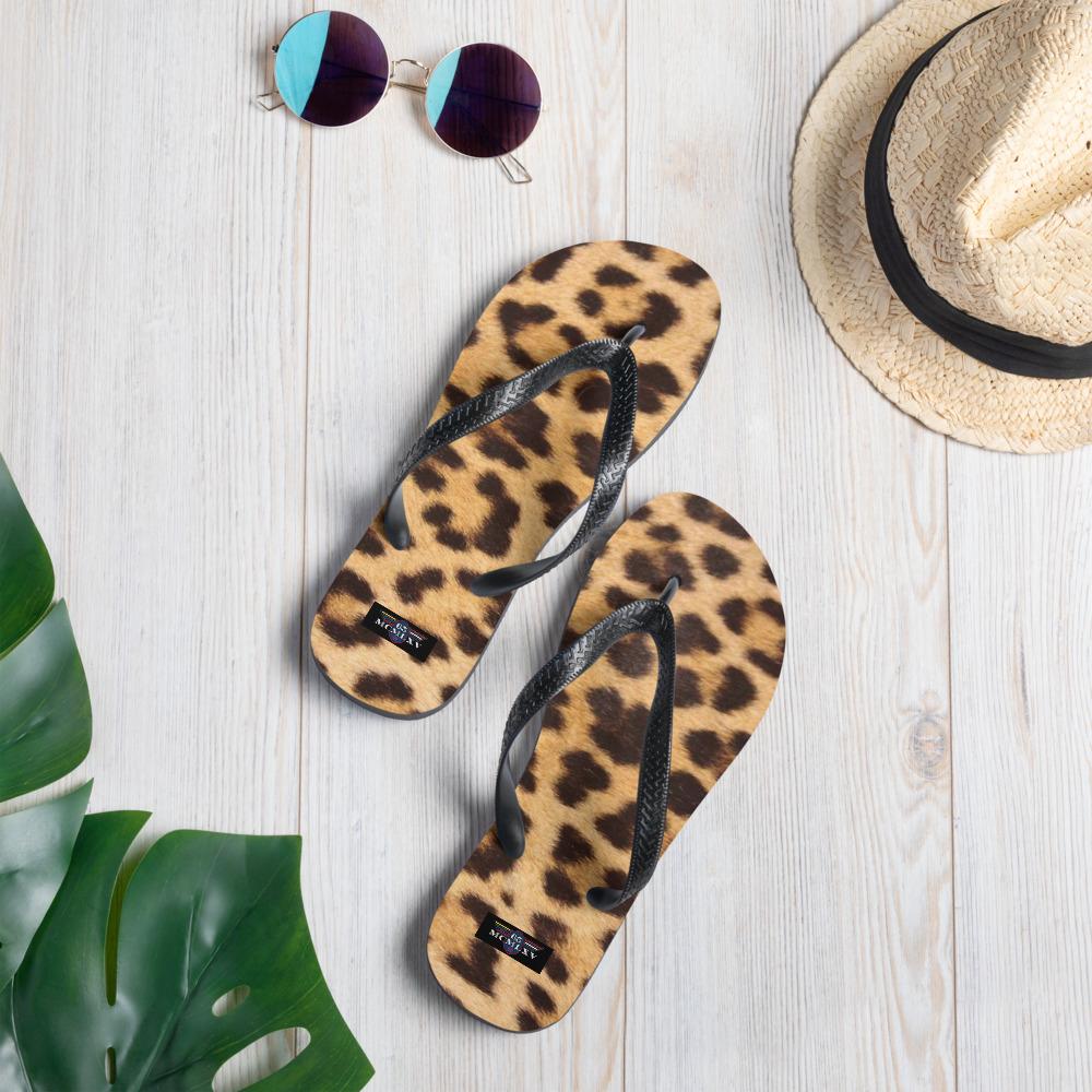 65 MCMLXV Unisex Jaguar Animal Print Flip - Flops - 65mcmlxv