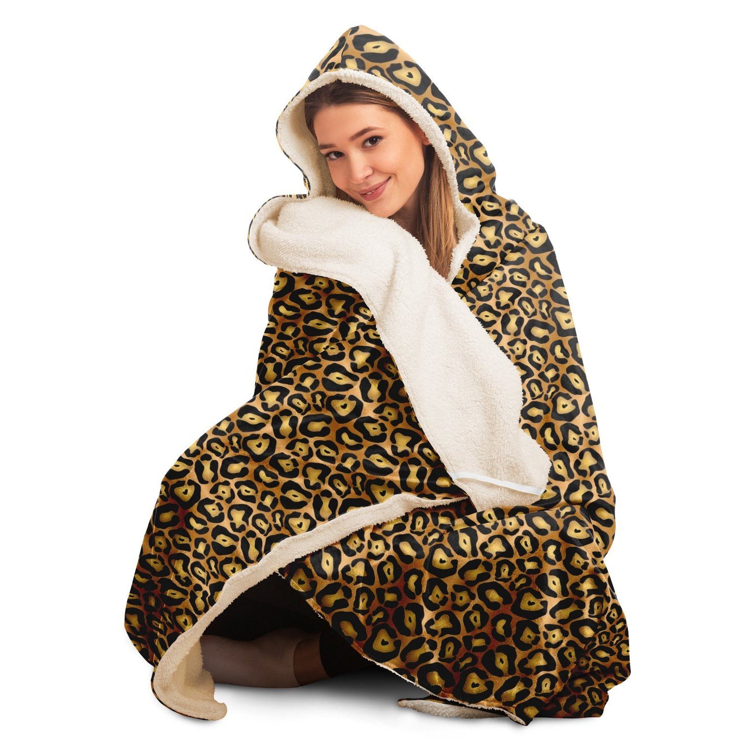 65 MCMLXV Unisex Jaguar Print Hooded Blanket - 65mcmlxv