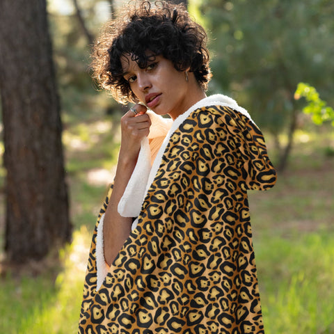 65 MCMLXV Unisex Jaguar Print Hooded Blanket - 65mcmlxv