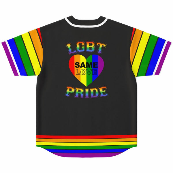 65 MCMLXV Unisex LGBT Gay Pride Rainbow Flag Print Baseball Jersey - 65mcmlxv