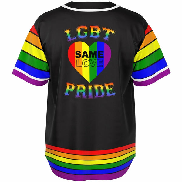 65 MCMLXV Unisex LGBT Gay Pride Rainbow Flag Print Baseball Jersey - 65mcmlxv
