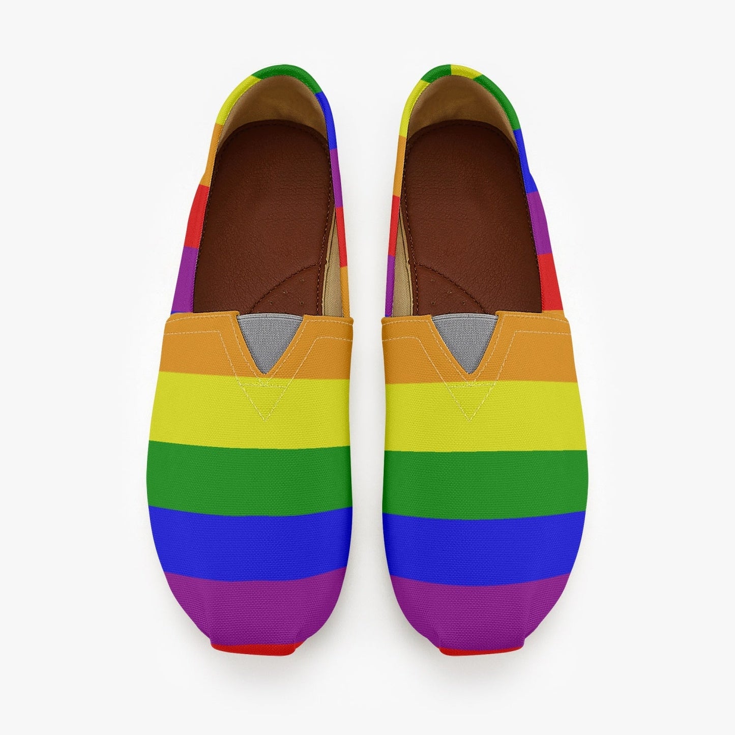 65 MCMLXV Unisex LGBT Gay Pride Rainbow Flag Print Canvas Shoes - 65mcmlxv