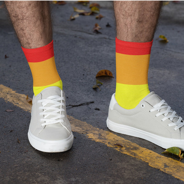 65 MCMLXV Unisex LGBT Gay Pride Rainbow Flag Print Socks - 65mcmlxv