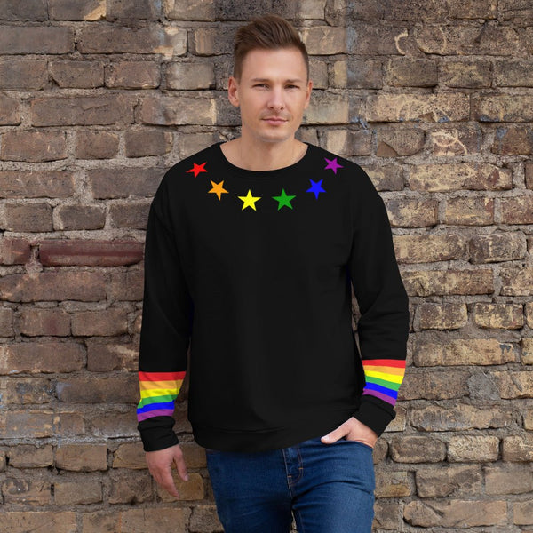 65 MCMLXV Unisex LGBT Gay Pride Rainbow Flag Print Sweatshirt - 65mcmlxv