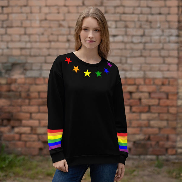 65 MCMLXV Unisex LGBT Gay Pride Rainbow Flag Print Sweatshirt - 65mcmlxv