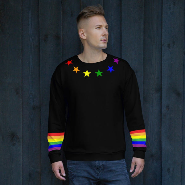 65 MCMLXV Unisex LGBT Gay Pride Rainbow Flag Print Sweatshirt - 65mcmlxv