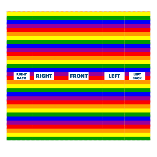 65 MCMLXV Unisex LGBT Gay Pride Rainbow Flag Stripe Print Neck Gaiter - 65mcmlxv