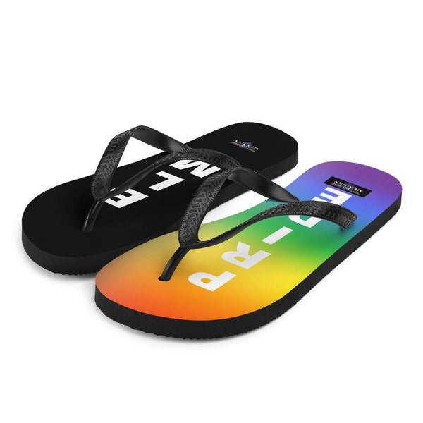 65 MCMLXV Unisex LGBT Pride Black Lives Matter Print Flip - Flops - 65mcmlxv