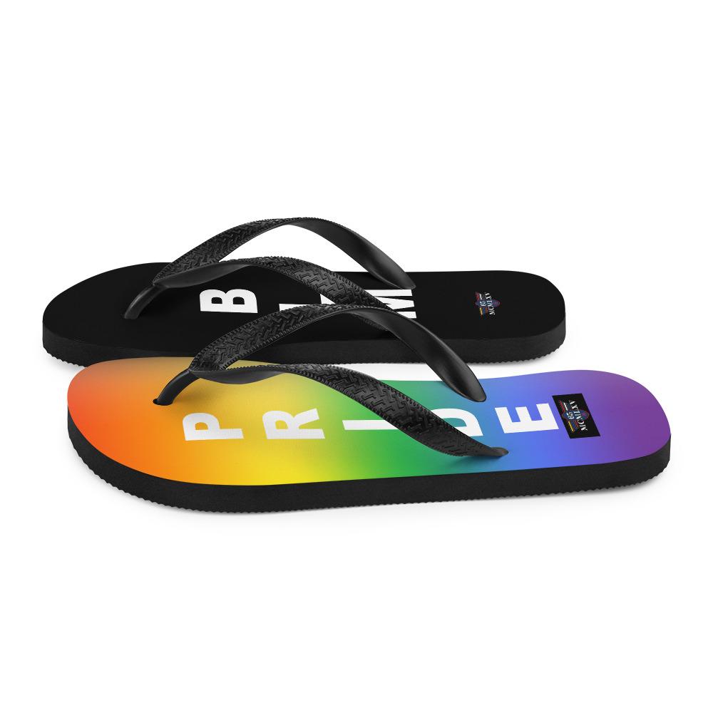 65 MCMLXV Unisex LGBT Pride Black Lives Matter Print Flip - Flops - 65mcmlxv