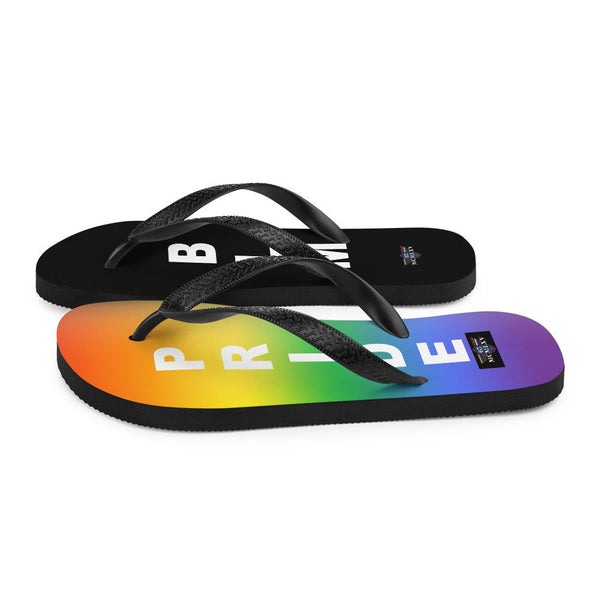 65 MCMLXV Unisex LGBT Pride Black Lives Matter Print Flip - Flops - 65mcmlxv