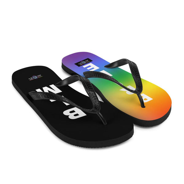 65 MCMLXV Unisex LGBT Pride Black Lives Matter Print Flip - Flops - 65mcmlxv