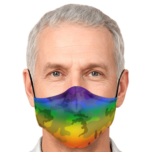 65 MCMLXV Unisex LGBT Pride Rainbow Camouflage Print Face Mask - 65mcmlxv