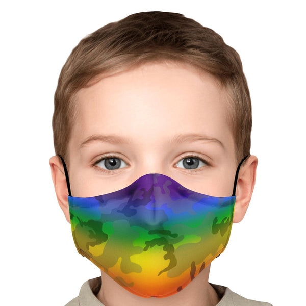 65 MCMLXV Unisex LGBT Pride Rainbow Camouflage Print Face Mask - 65mcmlxv