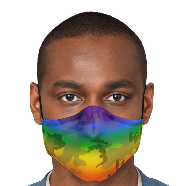 65 MCMLXV Unisex LGBT Pride Rainbow Camouflage Print Face Mask - 65mcmlxv