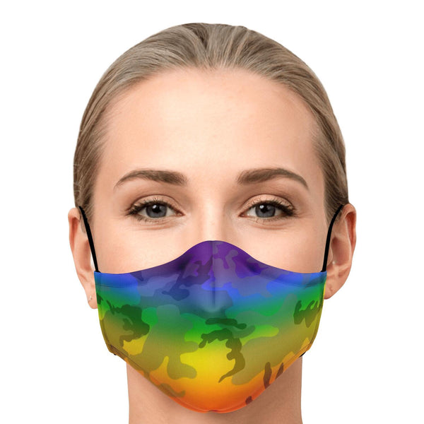 65 MCMLXV Unisex LGBT Pride Rainbow Camouflage Print Face Mask - 65mcmlxv