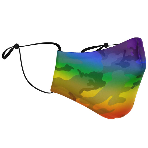 65 MCMLXV Unisex LGBT Pride Rainbow Camouflage Print Face Mask - 65mcmlxv