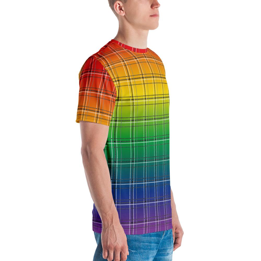 65 MCMLXV Unisex LGBT Pride Rainbow Plaid Print T-shirt - 65mcmlxv