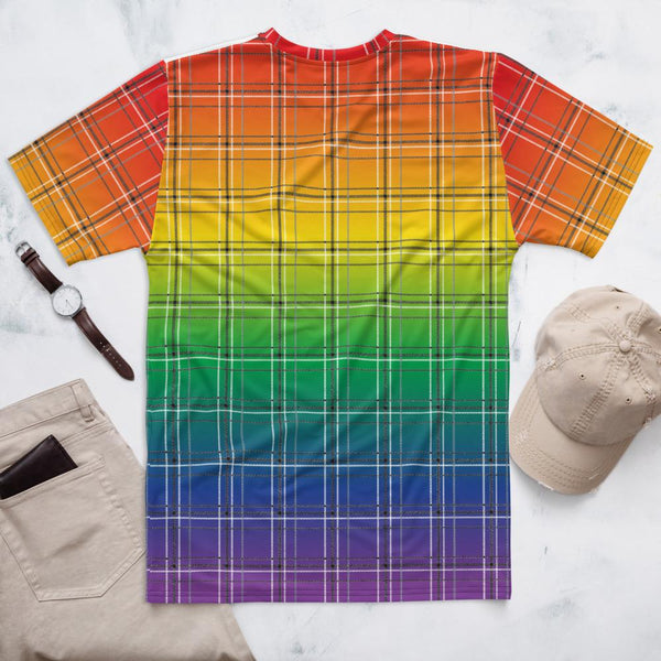 65 MCMLXV Unisex LGBT Pride Rainbow Plaid Print T-shirt - 65mcmlxv