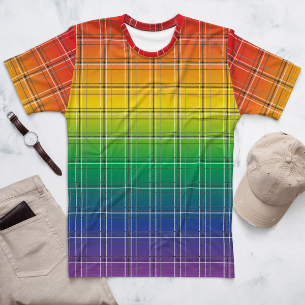 65 MCMLXV Unisex LGBT Pride Rainbow Plaid Print T-shirt - 65mcmlxv