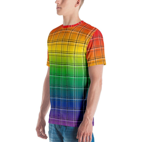 65 MCMLXV Unisex LGBT Pride Rainbow Plaid Print T-shirt - 65mcmlxv