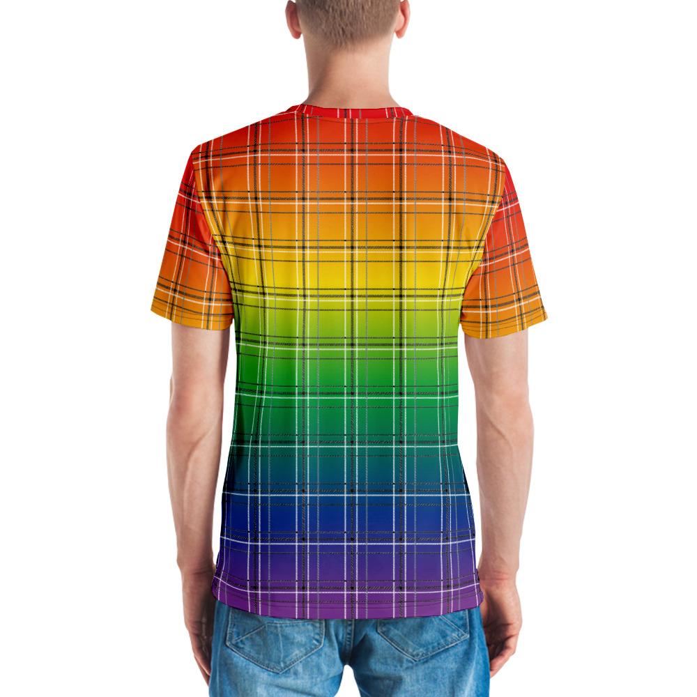 65 MCMLXV Unisex LGBT Pride Rainbow Plaid Print T-shirt - 65mcmlxv