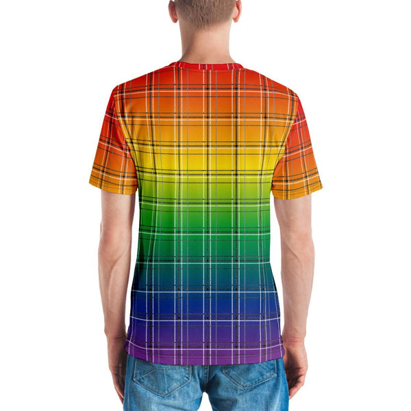 65 MCMLXV Unisex LGBT Pride Rainbow Plaid Print T-shirt - 65mcmlxv