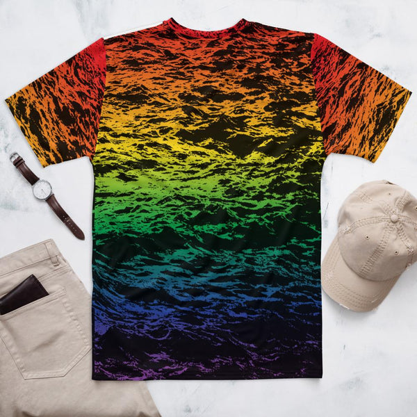 65 MCMLXV Unisex LGBT Pride Rainbow Waves Print T-shirt - 65mcmlxv