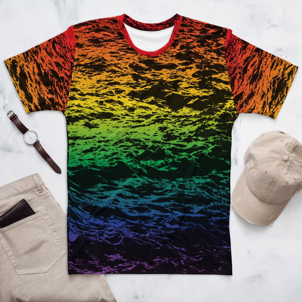 65 MCMLXV Unisex LGBT Pride Rainbow Waves Print T-shirt - 65mcmlxv