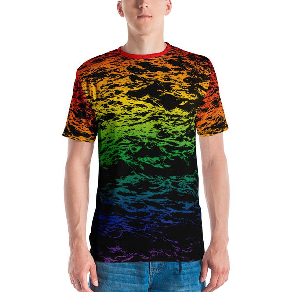 65 MCMLXV Unisex LGBT Pride Rainbow Waves Print T-shirt - 65mcmlxv