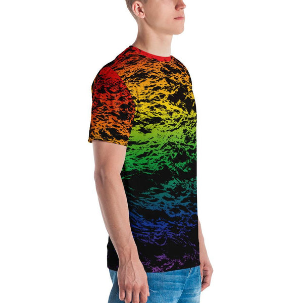 65 MCMLXV Unisex LGBT Pride Rainbow Waves Print T-shirt - 65mcmlxv