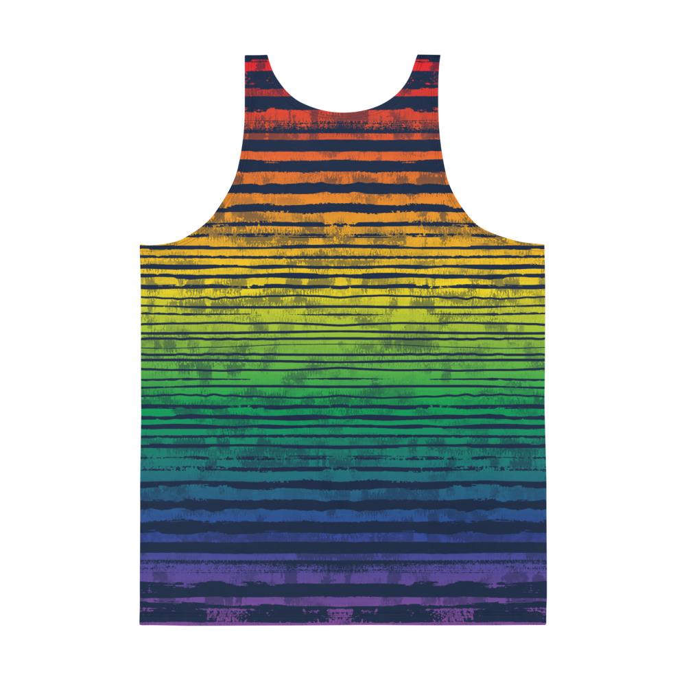 65 MCMLXV Unisex LGBT Pride Textured Rainbow Print Tank Top - 65mcmlxv