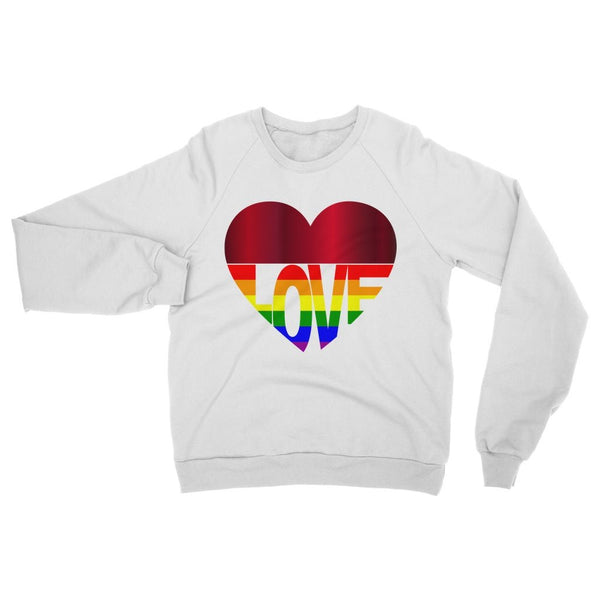 65 MCMLXV Unisex LGBT Rainbow Flag Love Heart Sweatshirt - 65mcmlxv