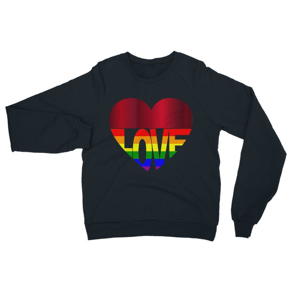 65 MCMLXV Unisex LGBT Rainbow Flag Love Heart Sweatshirt - 65mcmlxv