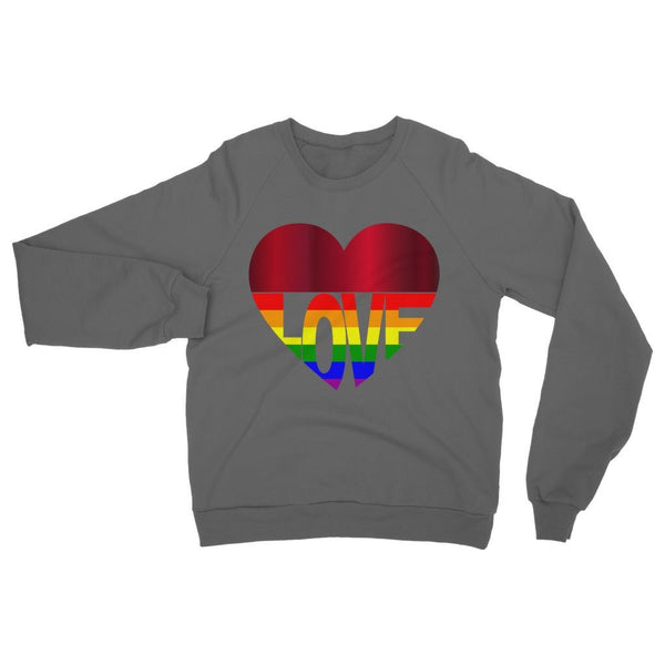65 MCMLXV Unisex LGBT Rainbow Flag Love Heart Sweatshirt - 65mcmlxv