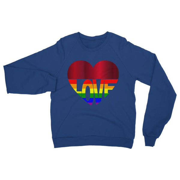 65 MCMLXV Unisex LGBT Rainbow Flag Love Heart Sweatshirt - 65mcmlxv