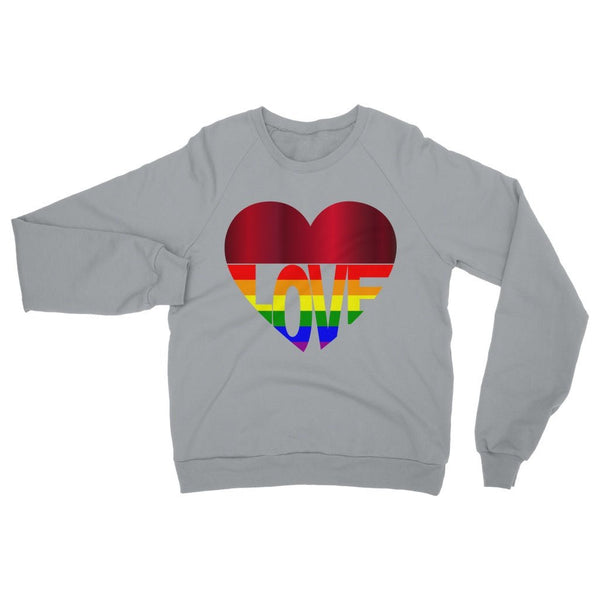 65 MCMLXV Unisex LGBT Rainbow Flag Love Heart Sweatshirt - 65mcmlxv