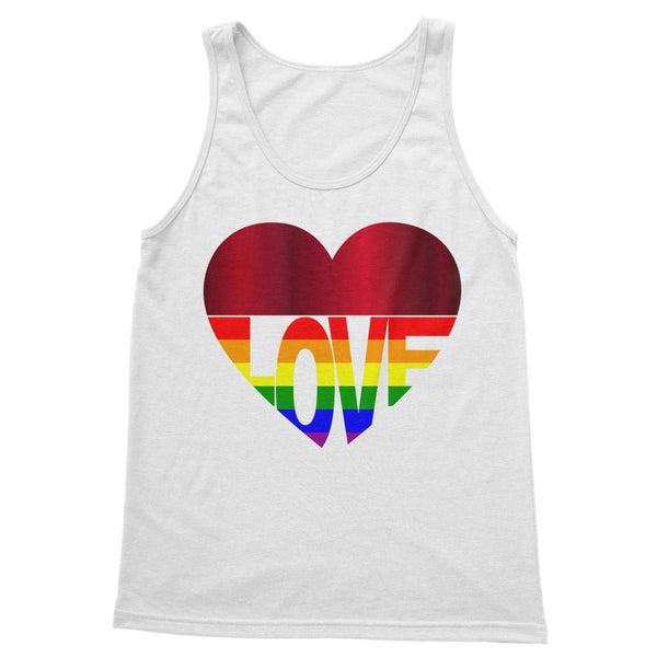 65 MCMLXV Unisex LGBT Rainbow Flag Love Heart Tank Top - 65mcmlxv