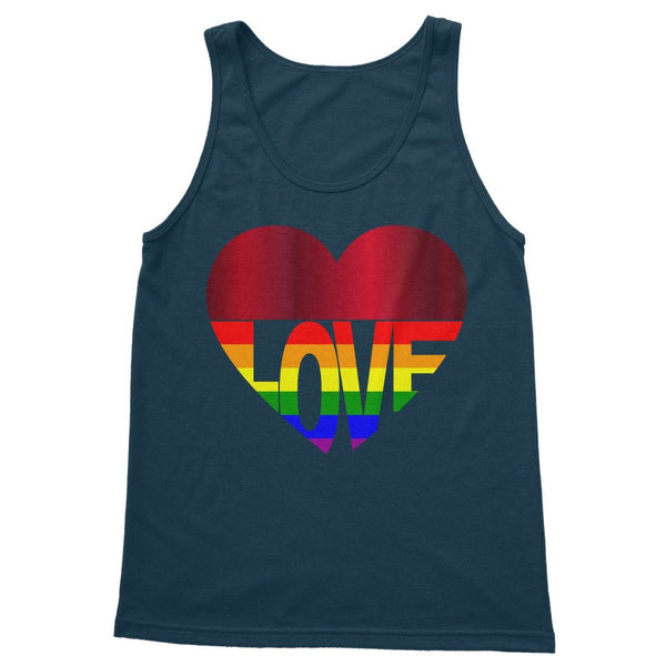 65 MCMLXV Unisex LGBT Rainbow Flag Love Heart Tank Top - 65mcmlxv