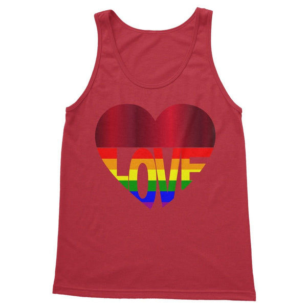 65 MCMLXV Unisex LGBT Rainbow Flag Love Heart Tank Top - 65mcmlxv