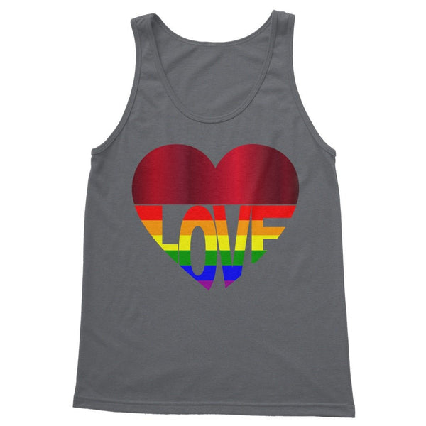 65 MCMLXV Unisex LGBT Rainbow Flag Love Heart Tank Top - 65mcmlxv