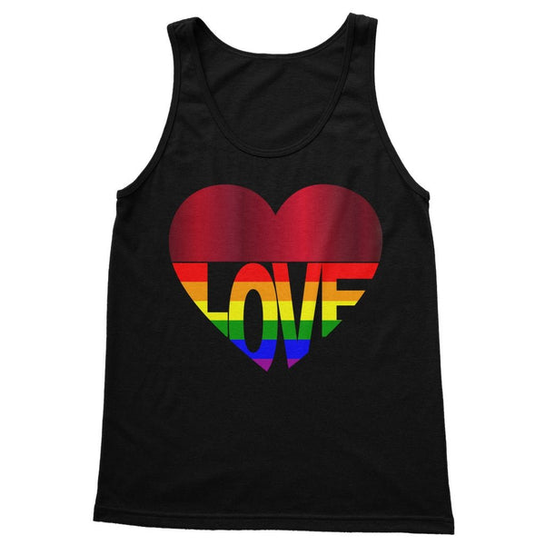 65 MCMLXV Unisex LGBT Rainbow Flag Love Heart Tank Top - 65mcmlxv