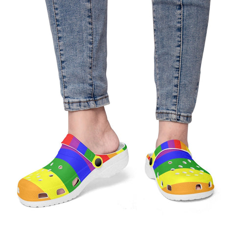 65 MCMLXV Unisex LGBT Rainbow Flag Printed Clogs - 65mcmlxv
