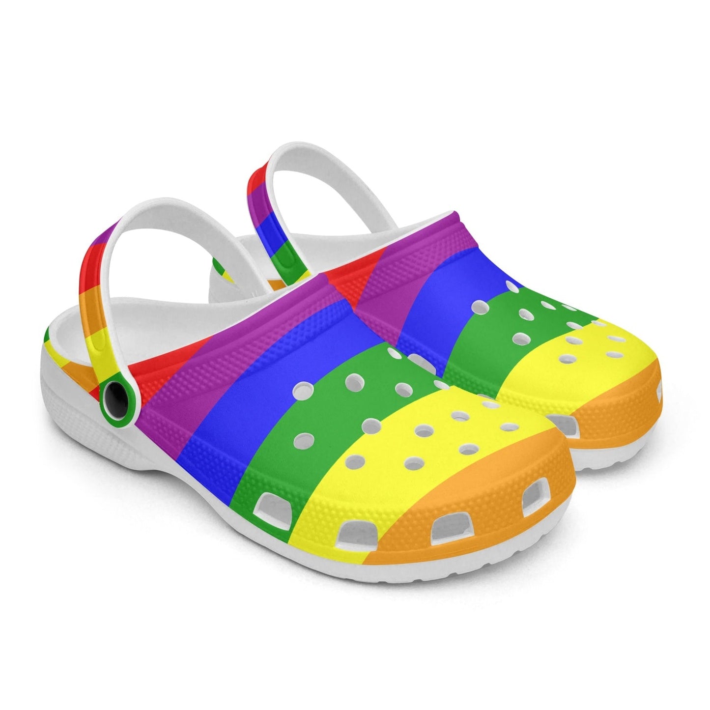 65 MCMLXV Unisex LGBT Rainbow Flag Printed Clogs - 65mcmlxv