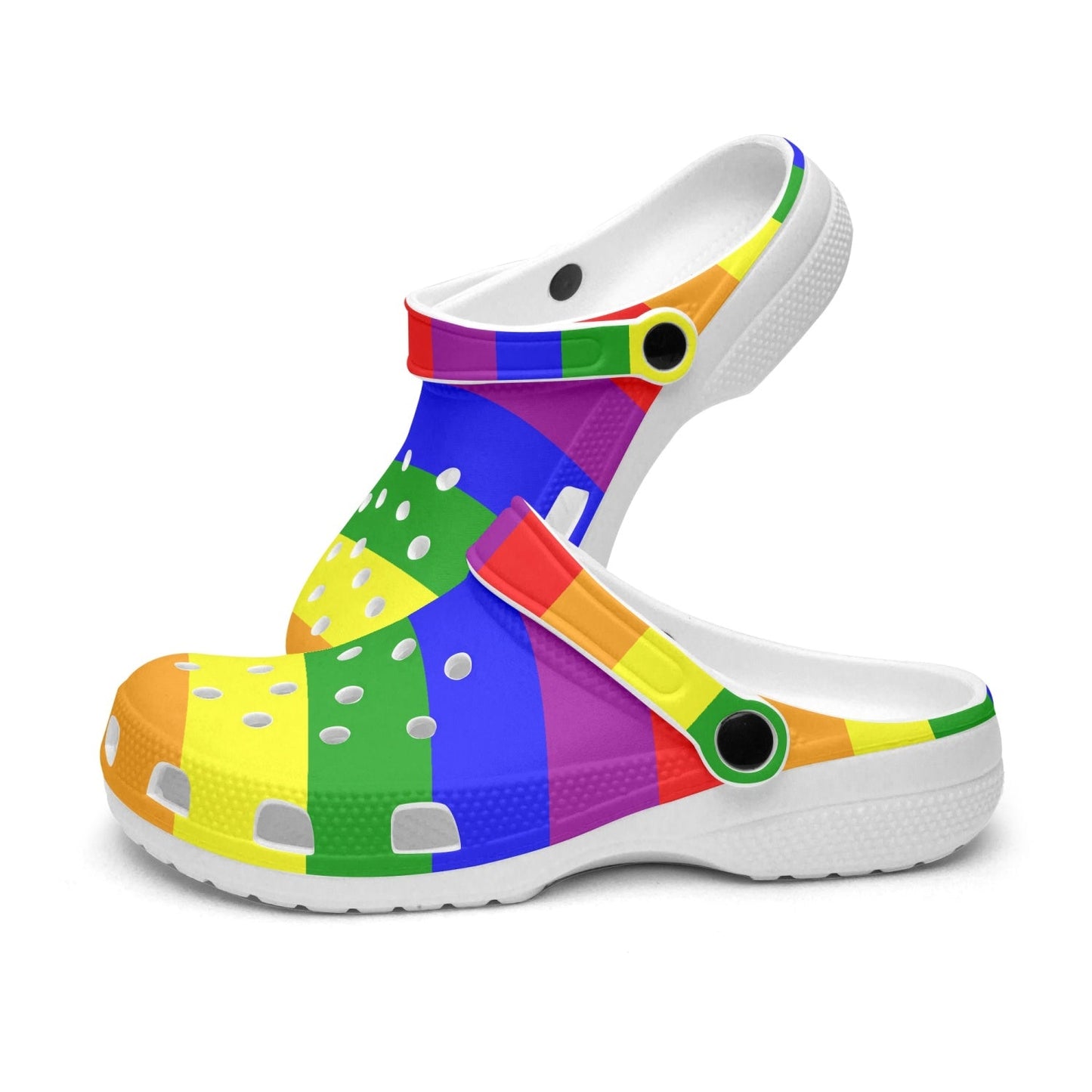 65 MCMLXV Unisex LGBT Rainbow Flag Printed Clogs - 65mcmlxv