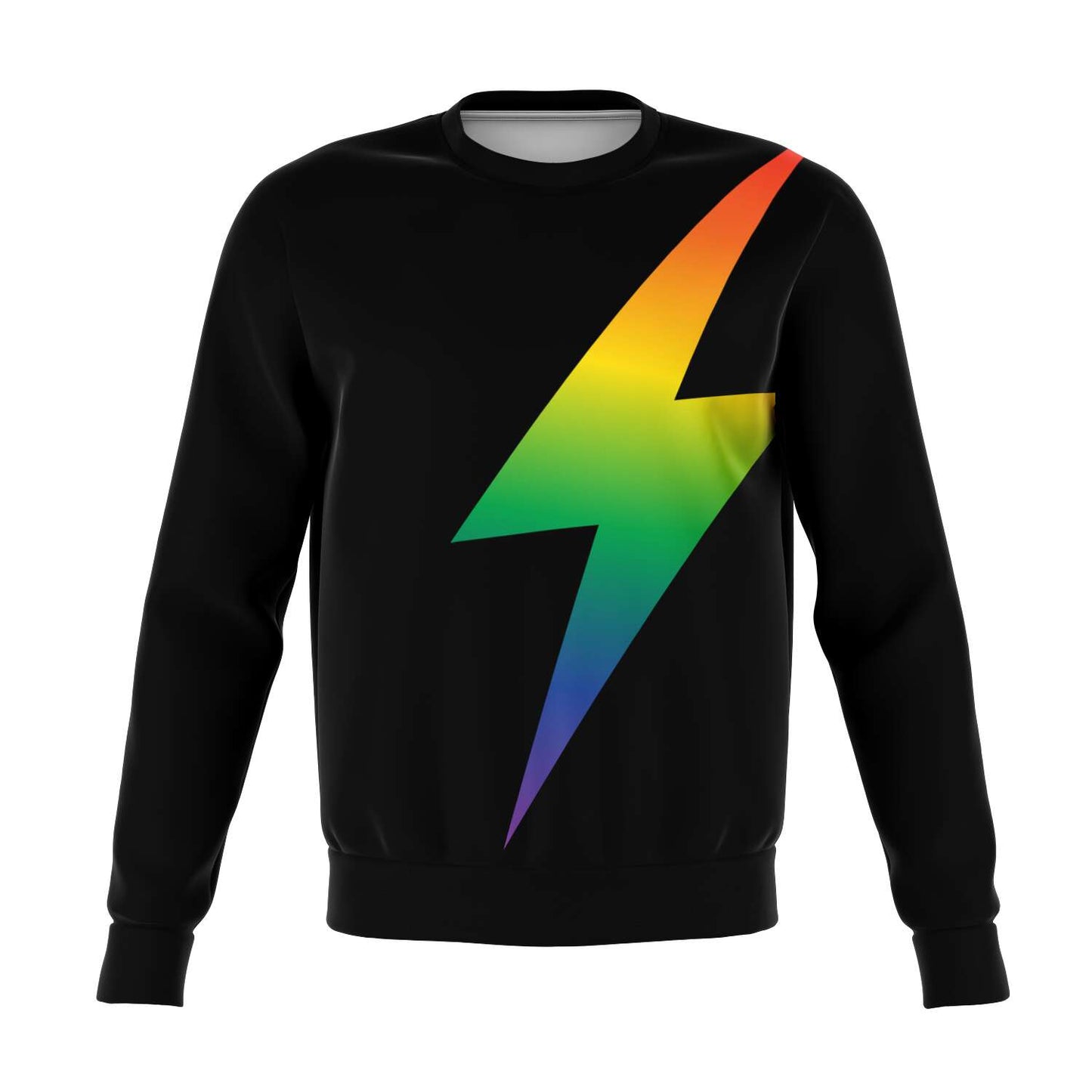 65 MCMLXV Unisex LGBT Rainbow Thunderbolt Print Sweatshirt - 65mcmlxv