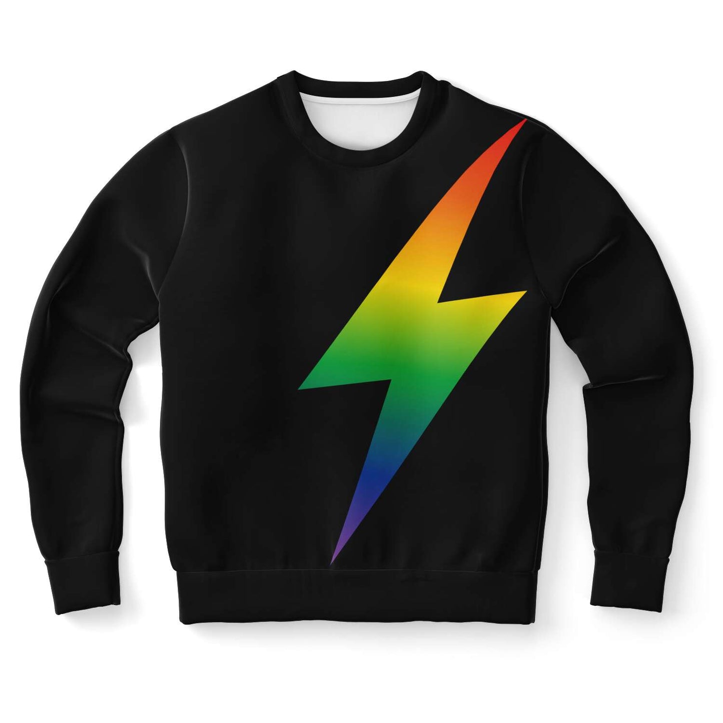 65 MCMLXV Unisex LGBT Rainbow Thunderbolt Print Sweatshirt - 65mcmlxv