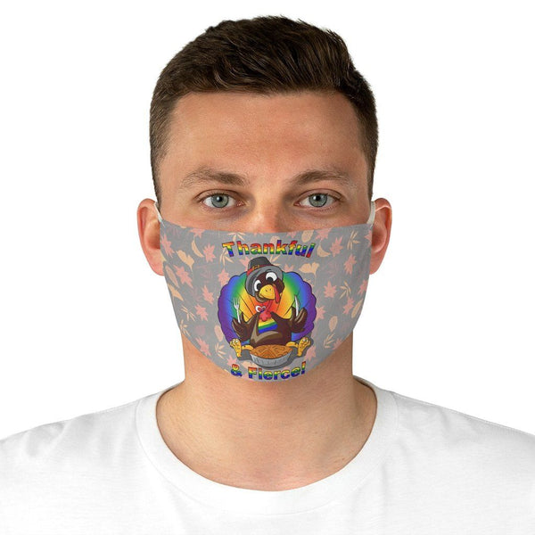 65 MCMLXV Unisex LGBT Thankful & Fierce Thanksgiving Turkey Print Face Mask - 65mcmlxv