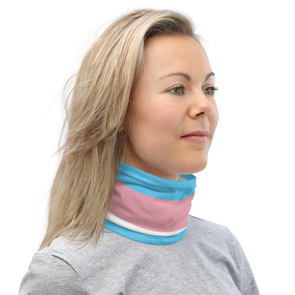 65 MCMLXV Unisex LGBT Transgender Flag Print Neck Gaiter - 65mcmlxv
