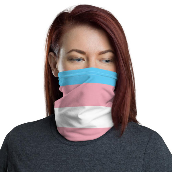 65 MCMLXV Unisex LGBT Transgender Flag Print Neck Gaiter - 65mcmlxv